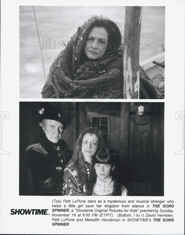 Press Photo Actors Patti LuPone Meredith Henderson David Hemblen Song Spinner - Historic Images