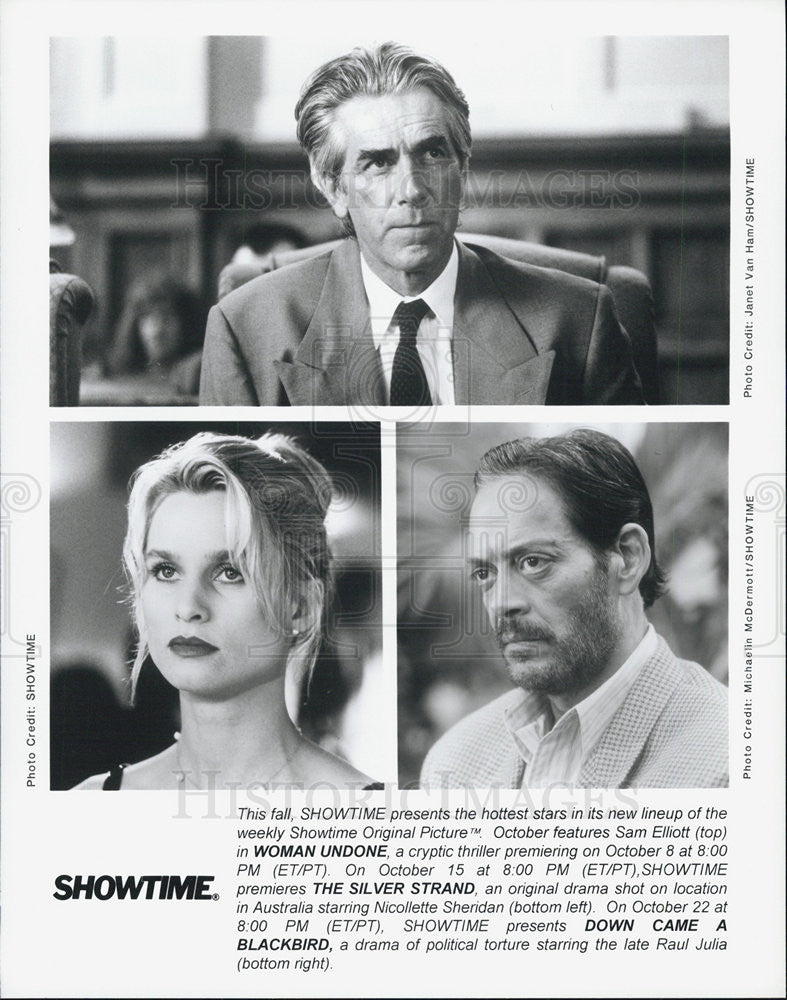 Press Photo Top: Sam Elliot in &quot;woman Undone.&quot; Nicollette Sheridan - Historic Images