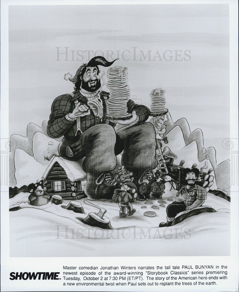 Press Photo Comedian Jonathan Winters Narrates Paul Bunyan - Historic Images