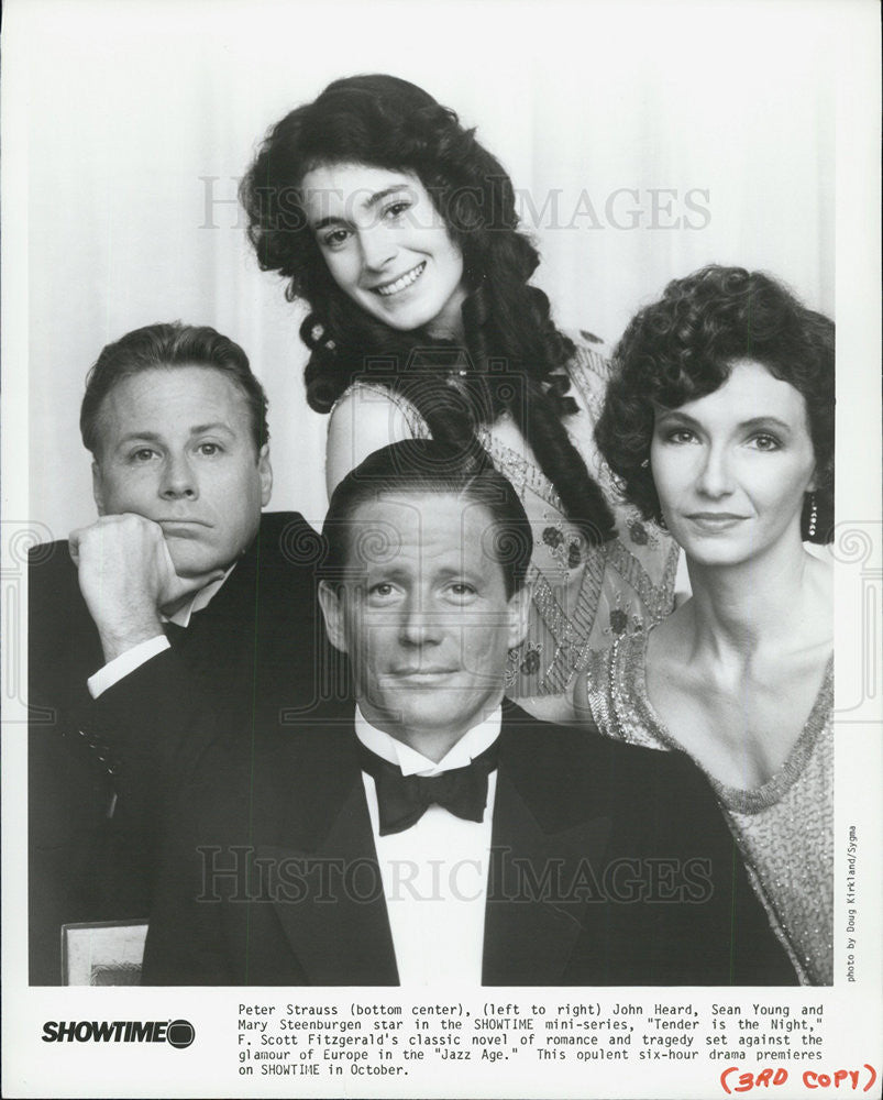Press Photo &quot;Tender is the Night&quot; Peter Strauss, John Heard, Sean Young - Historic Images