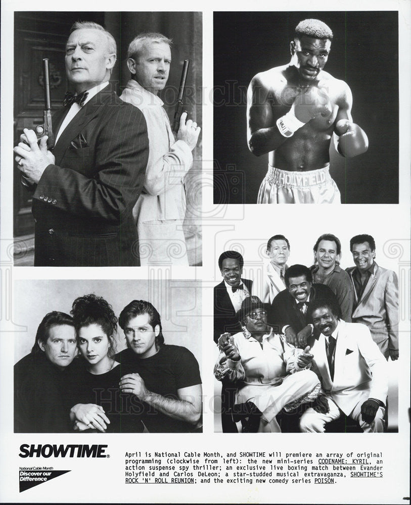 1988 Press Photo 4 showtime cable shows for spring 1988 - Historic Images