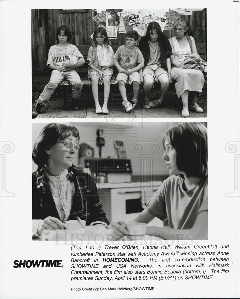 Press Photo &quot;Homecoming&quot; Showtime TV Movie Anne Bancroft Trever O&#39;Brien Actors - Historic Images