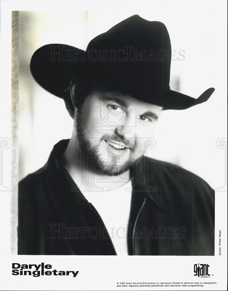 1996 Press Photo Daryle Bruce Singletary American Country Singer Giant Records - Historic Images