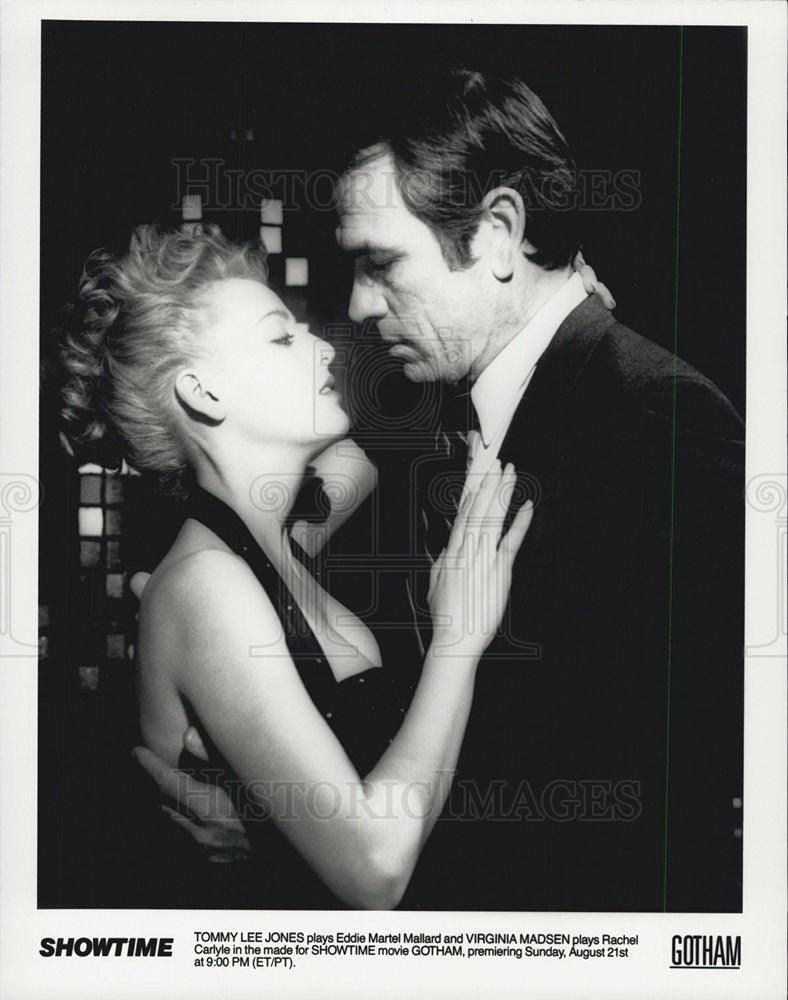 Press Photo Tommy Lee Jones, Virginia Madsen in &quot;Gotham&quot; - Historic Images
