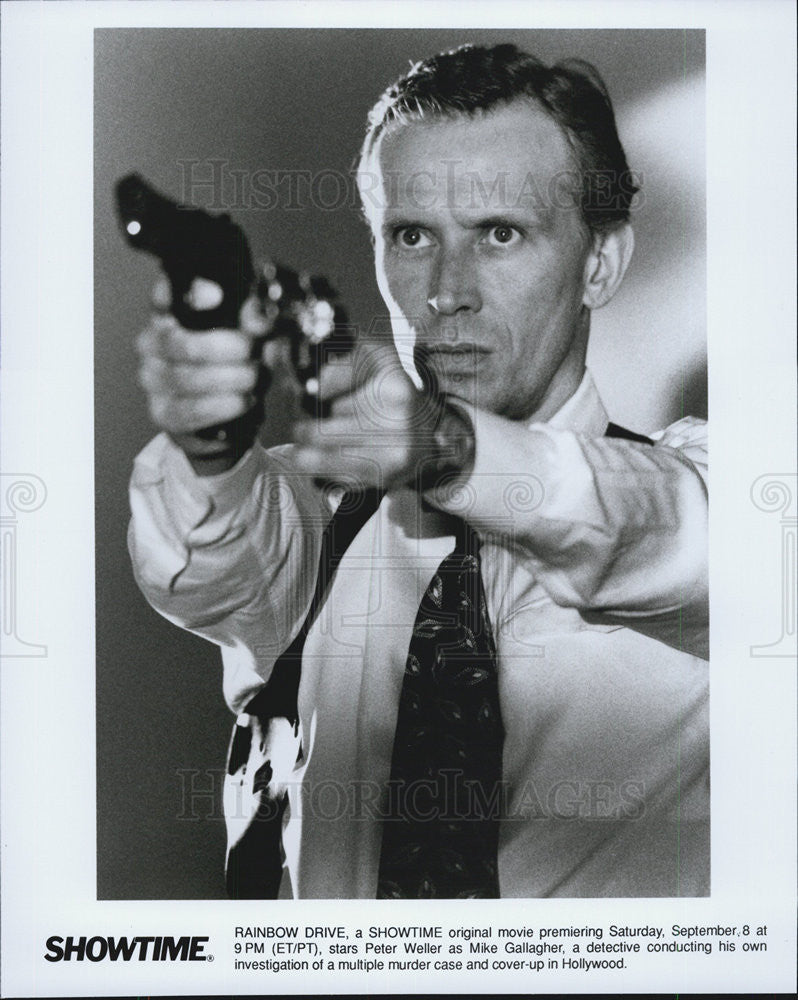 Press Photo Peter Weller as Mike Gallagher in "Rainbow Drive" - Historic Images