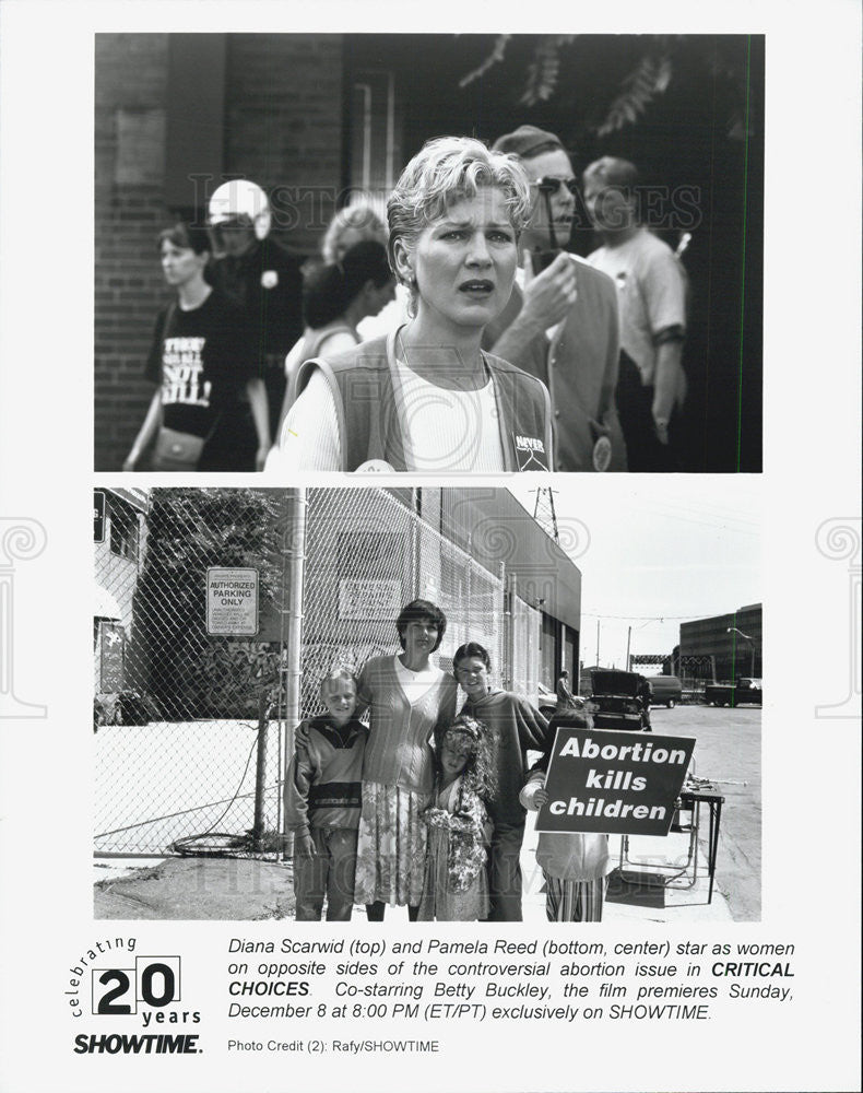 1986 Press Photo Pamela Reed Cast Children Showtime Film "Critical Choices" - Historic Images