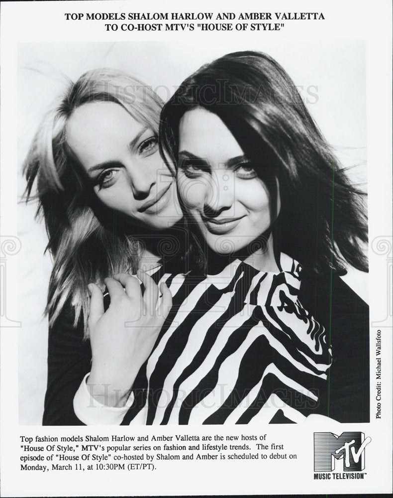 Press Photo Shalom Harlow, Amber Valletta host &quot;House of Style&quot; - Historic Images