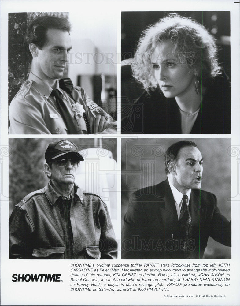 1991 Press Photo Keith Carradine in &quot;Payoff&quot; - Historic Images