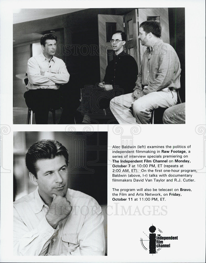 Press Photo Alec Baldwin David Van Taylor RJ Cutler RAW FOOTAGE - Historic Images