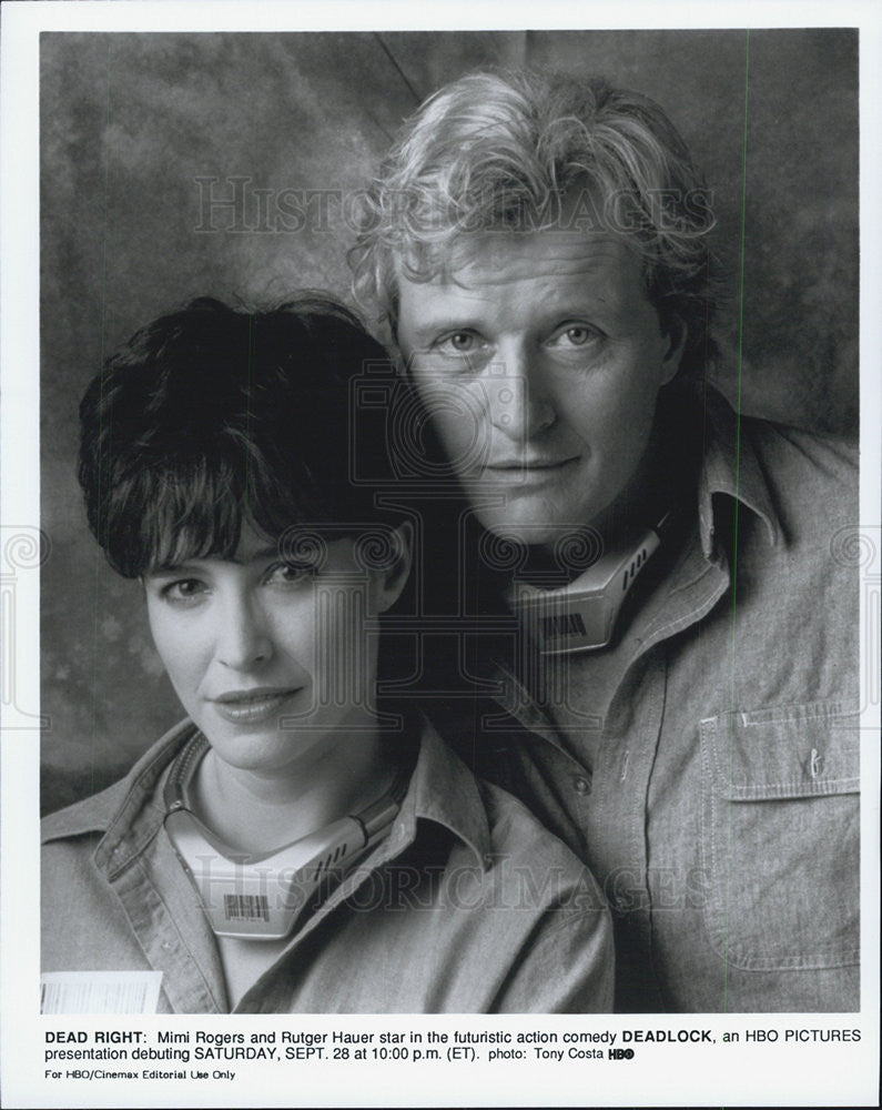 1991 Press Photo Deadlcok Mimi Rogers Rutger Hauer - Historic Images