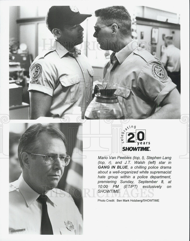 Press Photo Mario Van Peebles Stephen Lang JT Walsh GANG IN BLUE - Historic Images