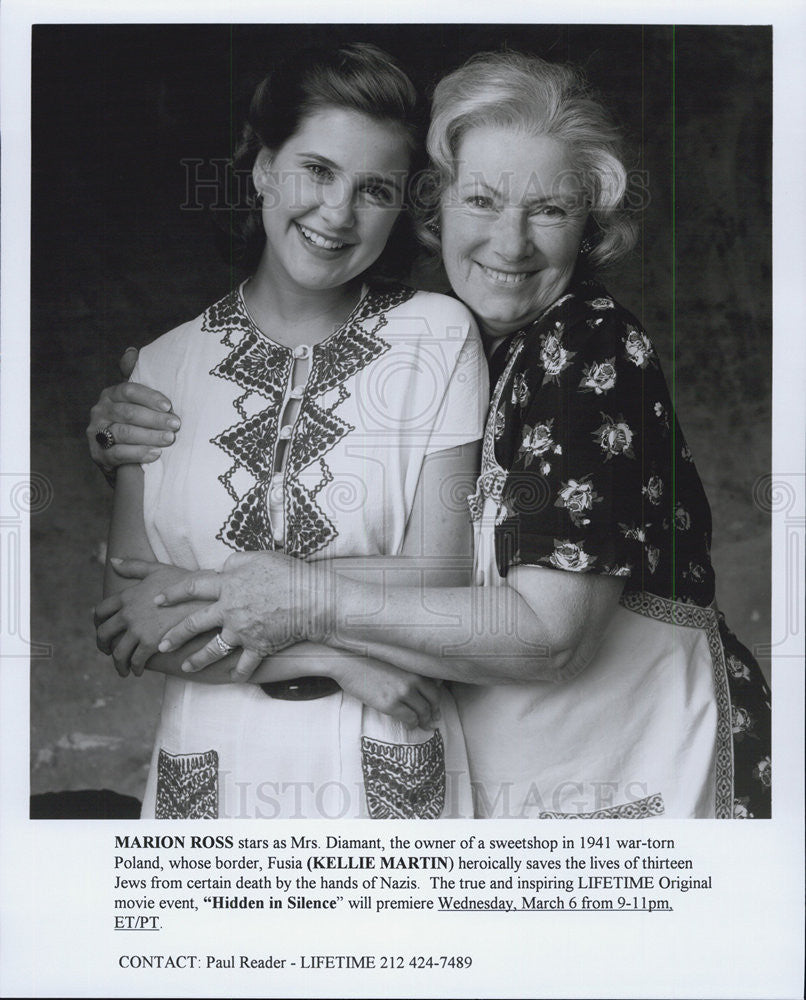 Press Photo Marion Ross Kellie Martin HIDDEN IN SILENCE - Historic Images