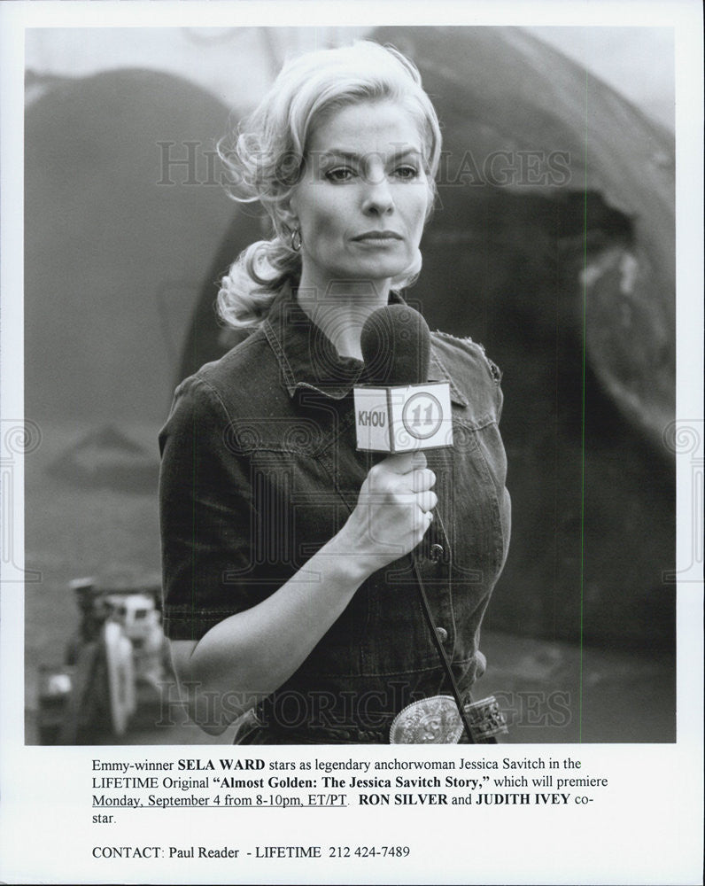 1995 Press Photo Sela Ward in &quot;Almost Golden:Jessica Savitch Story&quot; - Historic Images