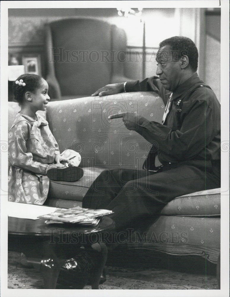 1991 Press Photo Raven-Symone, Bill Cosby in &quot;Attack of the Killer B&#39;s&quot; episode - Historic Images