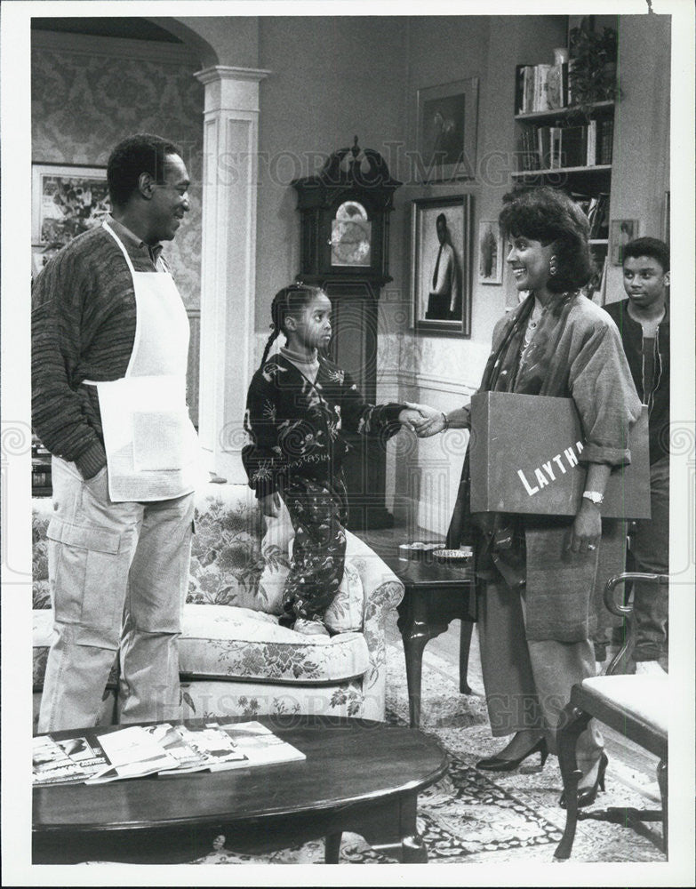 1987 Press Photo Phylicia Rashad Bill Cosby Keshia Knight Pulliam THE COSBY SHOW - Historic Images