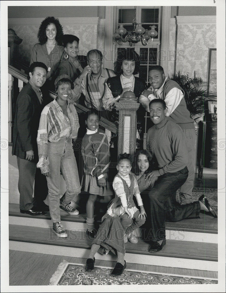 1990 Press Photo Cast Members of &quot;The Cosby Show&quot; - Historic Images