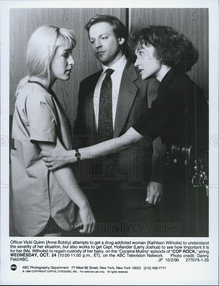 1990 Press Photo Anne Bobby Kathleen Wilhoite Larry Joshua COP ROCK - Historic Images