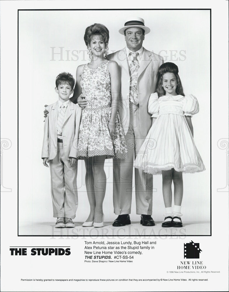 1996 Press Photo &quot;The Stupids&quot; Tom Arnold,Jessica Lundy,Bug Hall,Alex Petuniaa - Historic Images