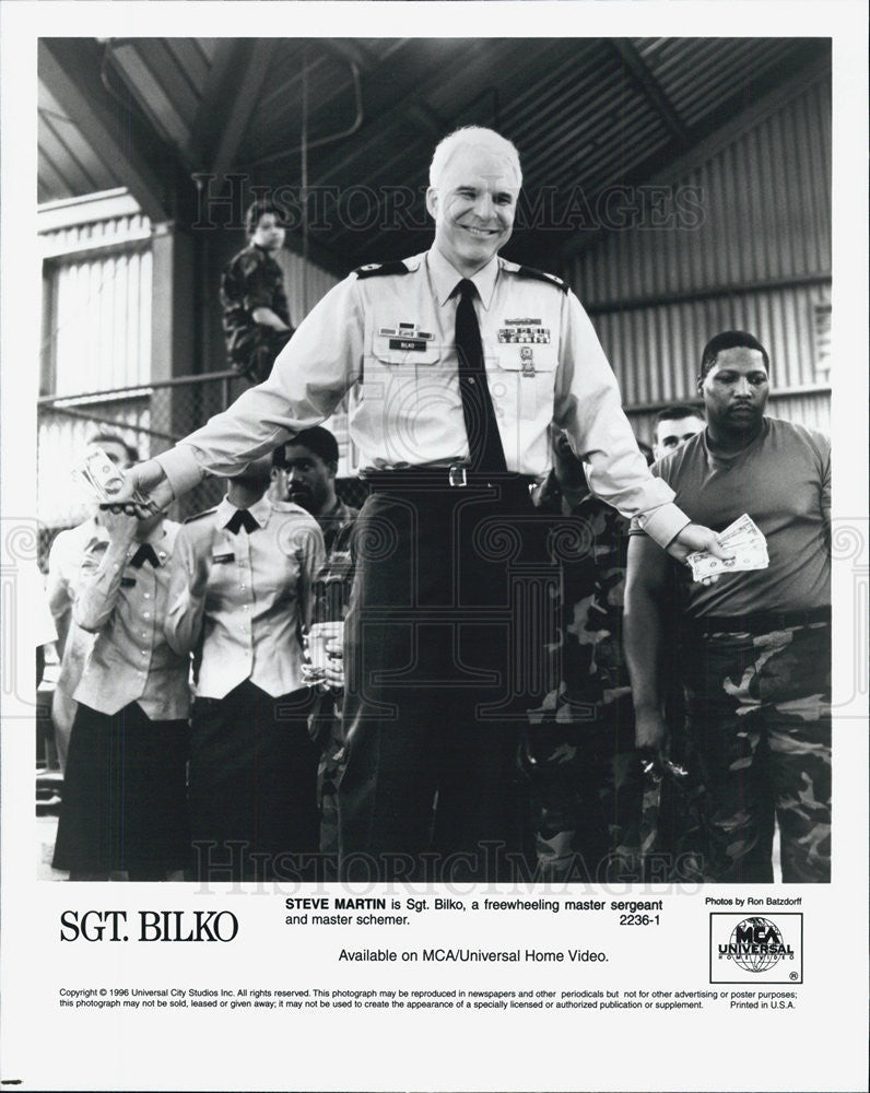1996 Press Photo Steve Martin in &quot;Sgt. Bilko&quot; - Historic Images