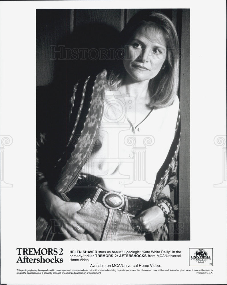 1996 Press Photo Actress Helen Shaver Starring In "Tremors 2: Aftershocks" - Historic Images