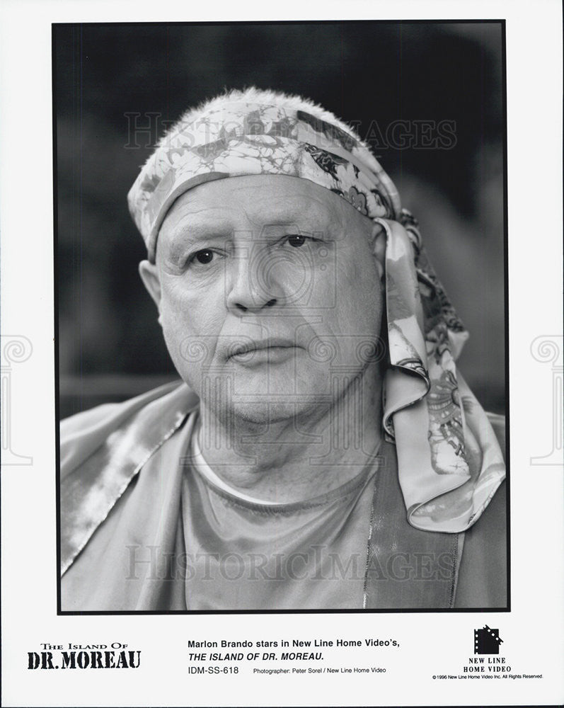 1996 Press Photo Marlon Brando in &quot;The Island of Dr Moreau&quot; - Historic Images