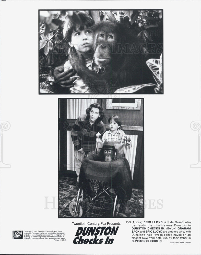 1995 Press Photo Actors Eric Lloyd And Graham Sack In &quot;Dunston Checks In&quot; - Historic Images