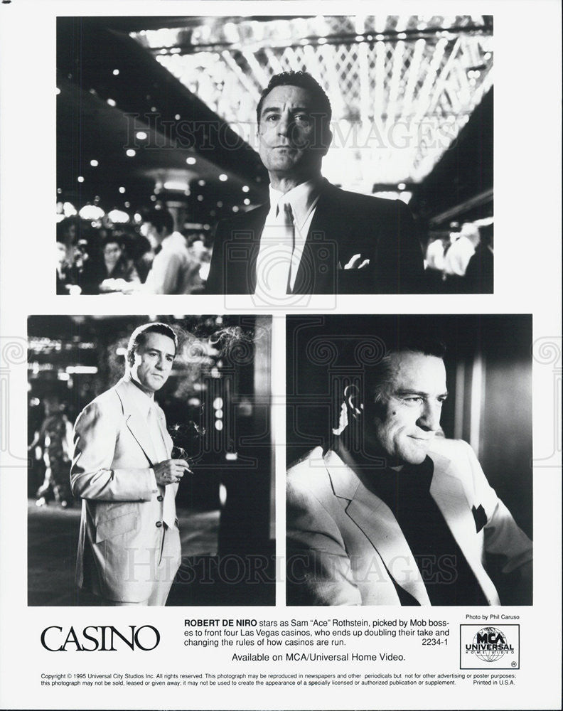 1995 Press Photo Robert De Niro Casino - Historic Images