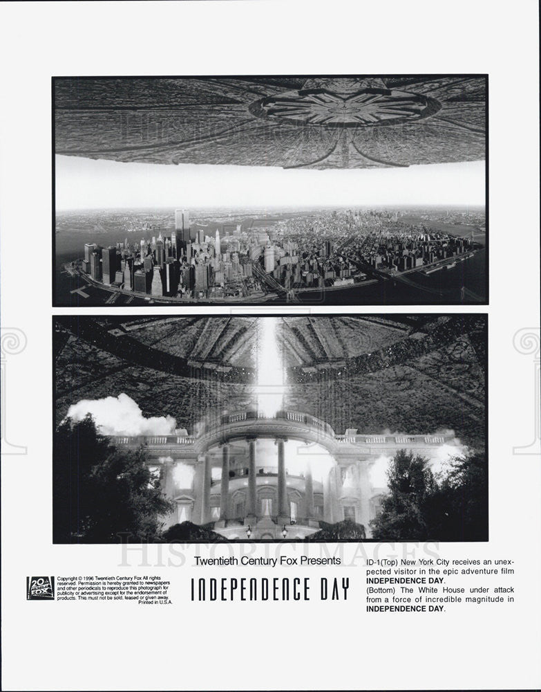 1996 Press Photo INDEPENDENCE DAY Scene - Historic Images