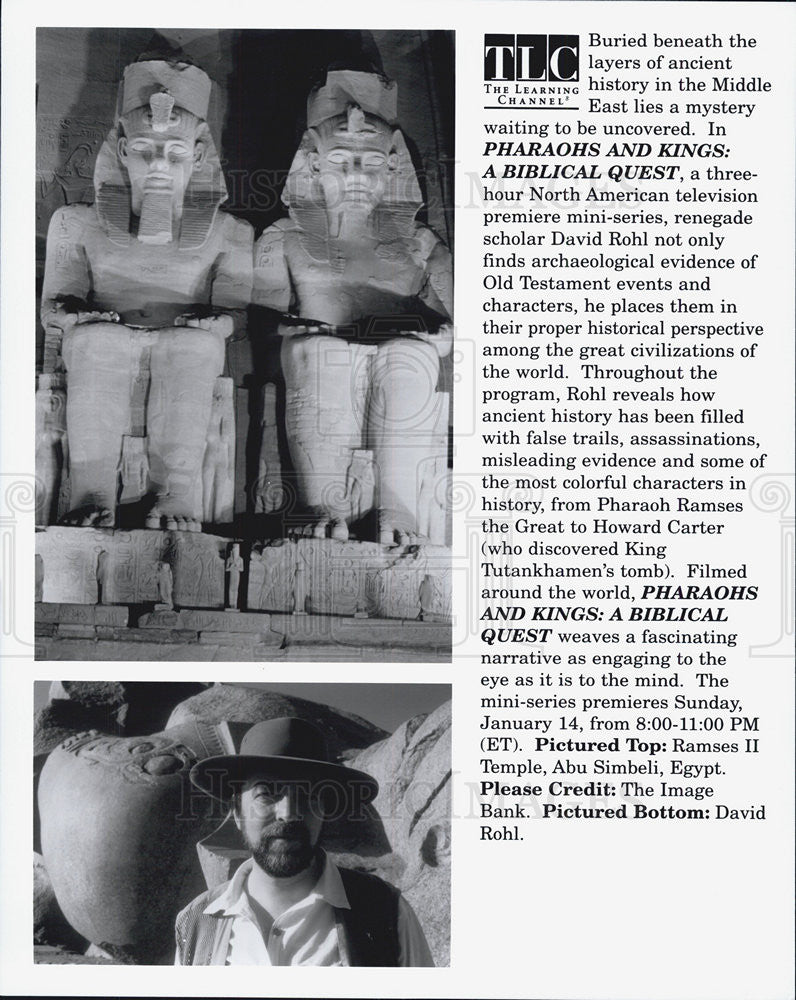 Press Photo Pharaohs Kings Biblical Quest Abu Simbeli - Historic Images
