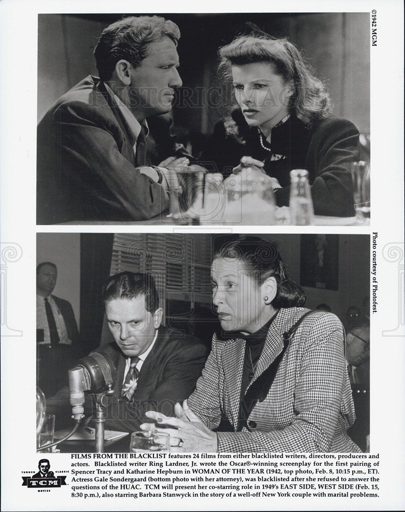 Press Photo Spencer Tracy Katharine Hepburn WOMAN OF THE YEAR - Historic Images