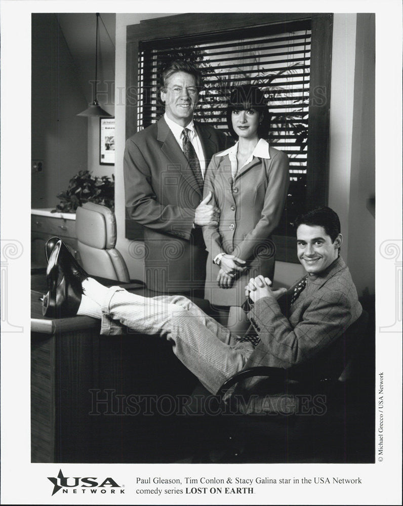 1997 Press Photo Paul Gleason,Tim Conlon,Stacy Galina, &quot;Lost on Earth&quot; - Historic Images