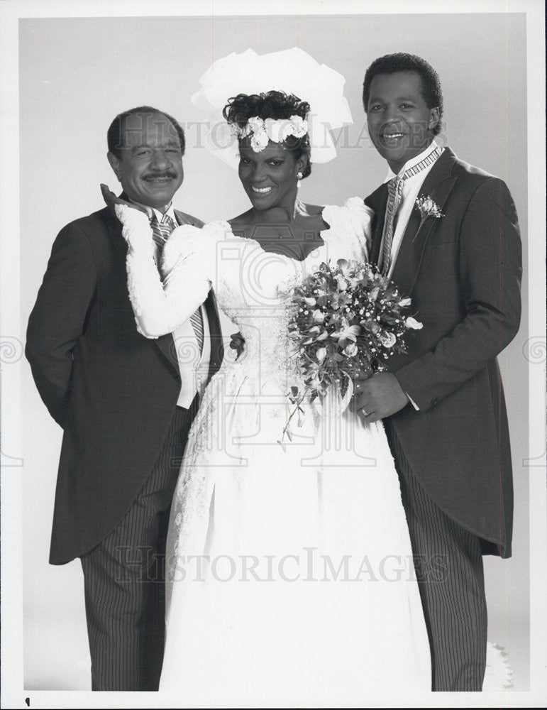 1989 Press Photo Sherman Hemsley,Anna Maria Horsford,Clifton Davis on "Amen" - Historic Images