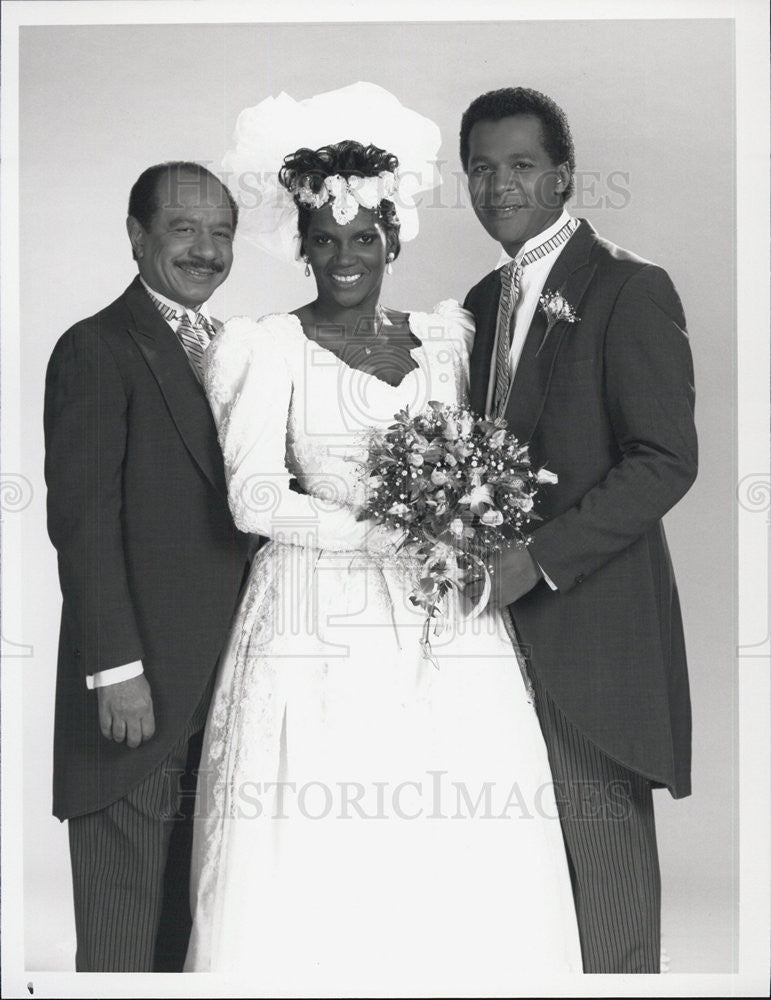 1989 Press Photo Sherman Hemsley,Anna Maria Horsford,Clifton Davis on "Amen" - Historic Images