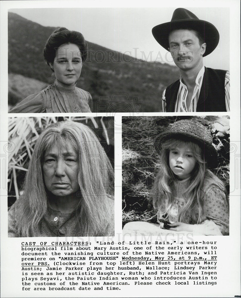 1985 Press Photo &quot;Land of Little Rain&quot; ,Helen Hunt,Jamie Parker - Historic Images