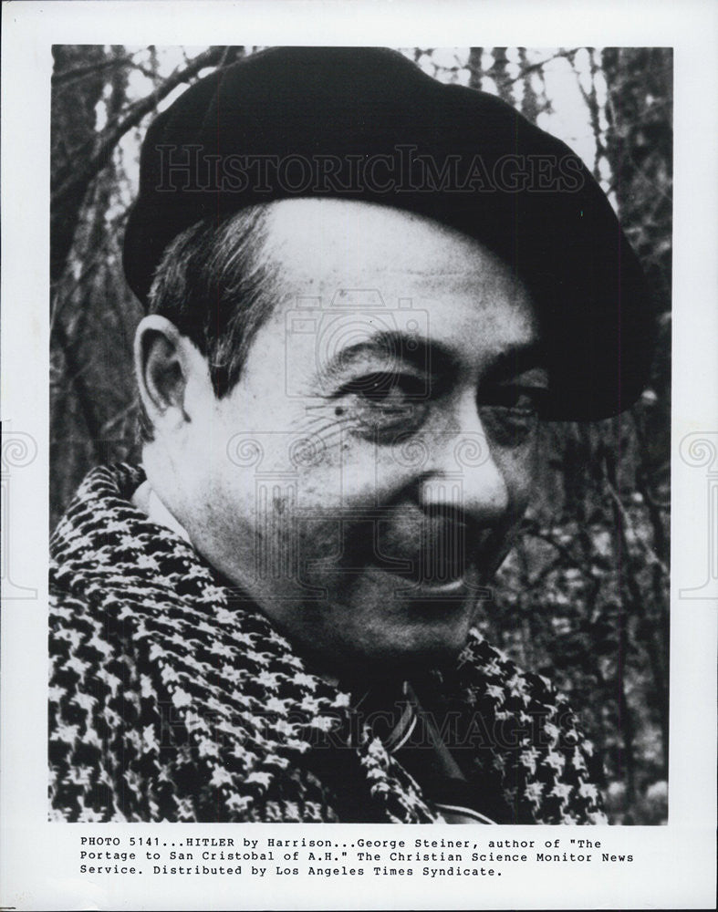 1981 Press Photo George Steiner, Author of "The Portage to San Cristobal of A.H. - Historic Images