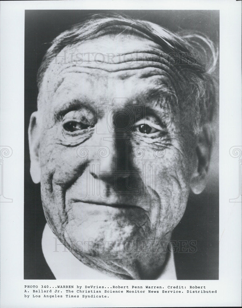 Press Photo Robert Penn Warren - Historic Images