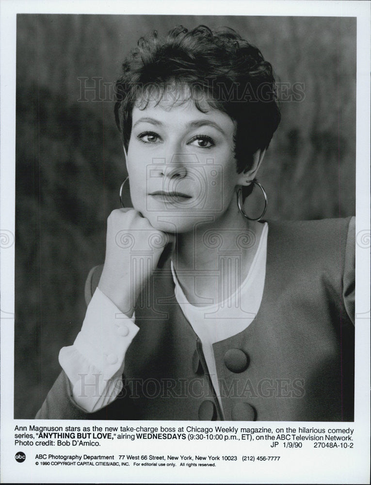 1990 Press Photo Ann Magnuson in &quot;Anything But Love&quot; - Historic Images