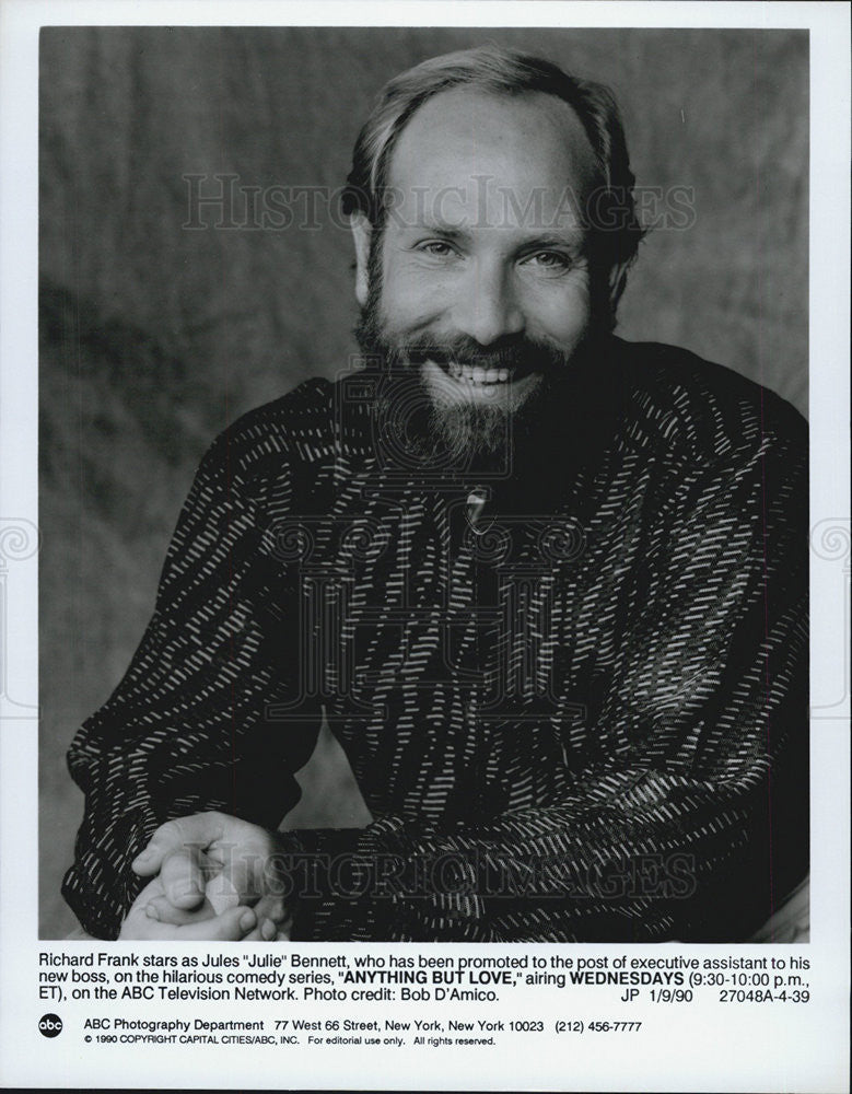 1990 Press Photo Richard Frank ANYTHING BUT LOVE - Historic Images