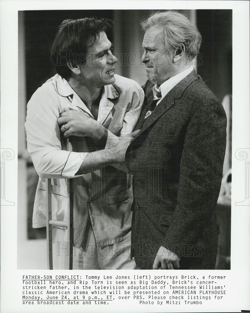 Press Photo Tommy Lee Jones, Rip Torn - Historic Images