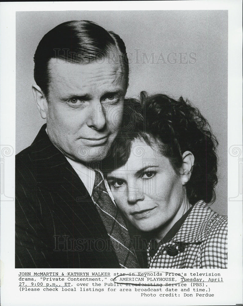 Press Photo John McMartin &amp; Kathryn Walker in &quot;Private Contentment&quot; - Historic Images