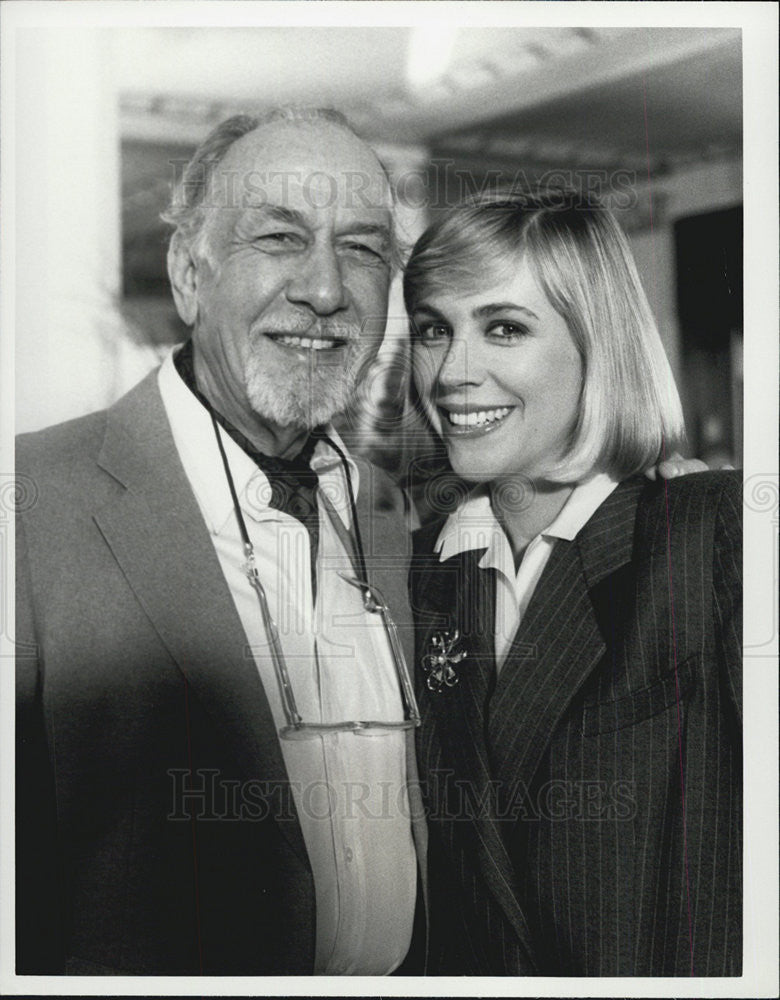 1983 Press Photo Bess Armstrong Title Role &quot;This Girl For Hire&quot; Jose Ferrer CBS - Historic Images