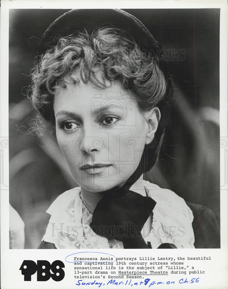 1971 Press Photo Francesca Annis in &quot;Lillie&quot; - Historic Images