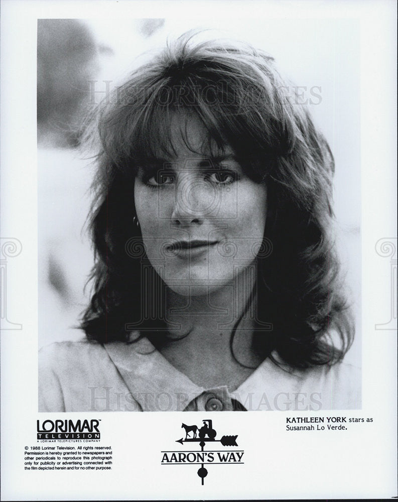 1988 Press Photo Kathleen York in &quot;Aaron&#39;s Way&quot; - Historic Images