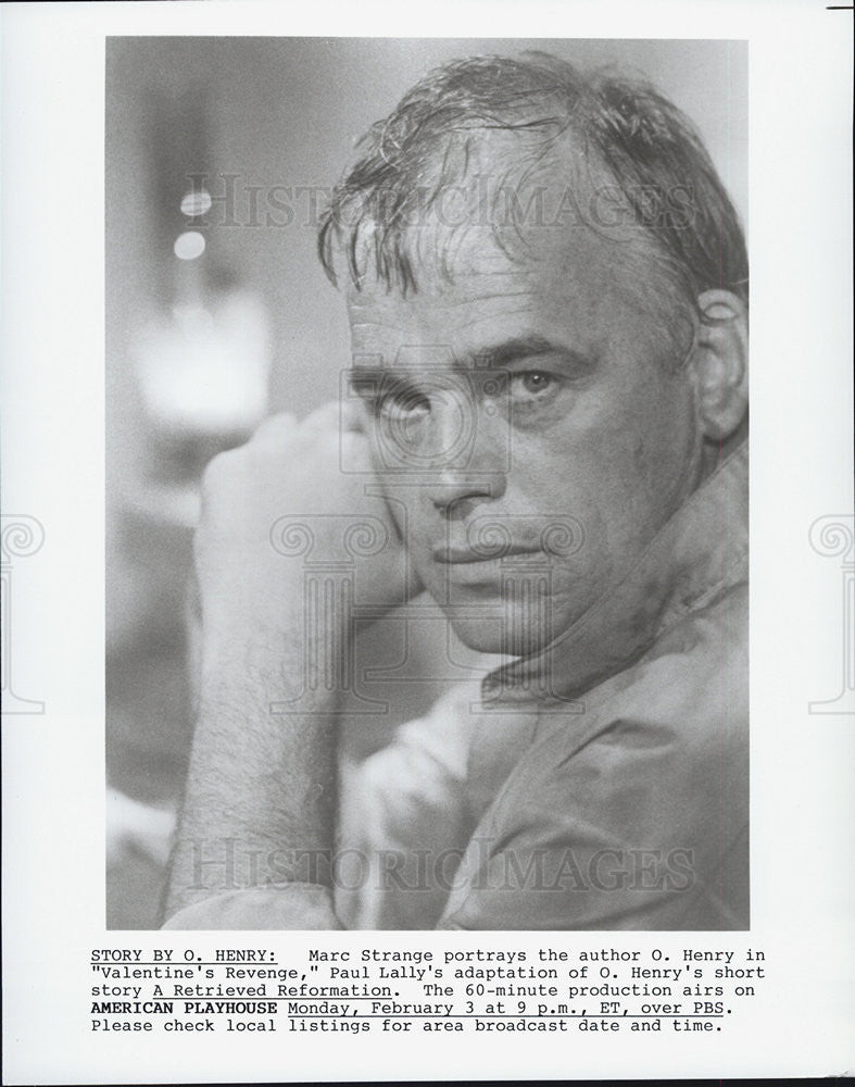 1986 Press Photo Actor Marc Strange - Historic Images