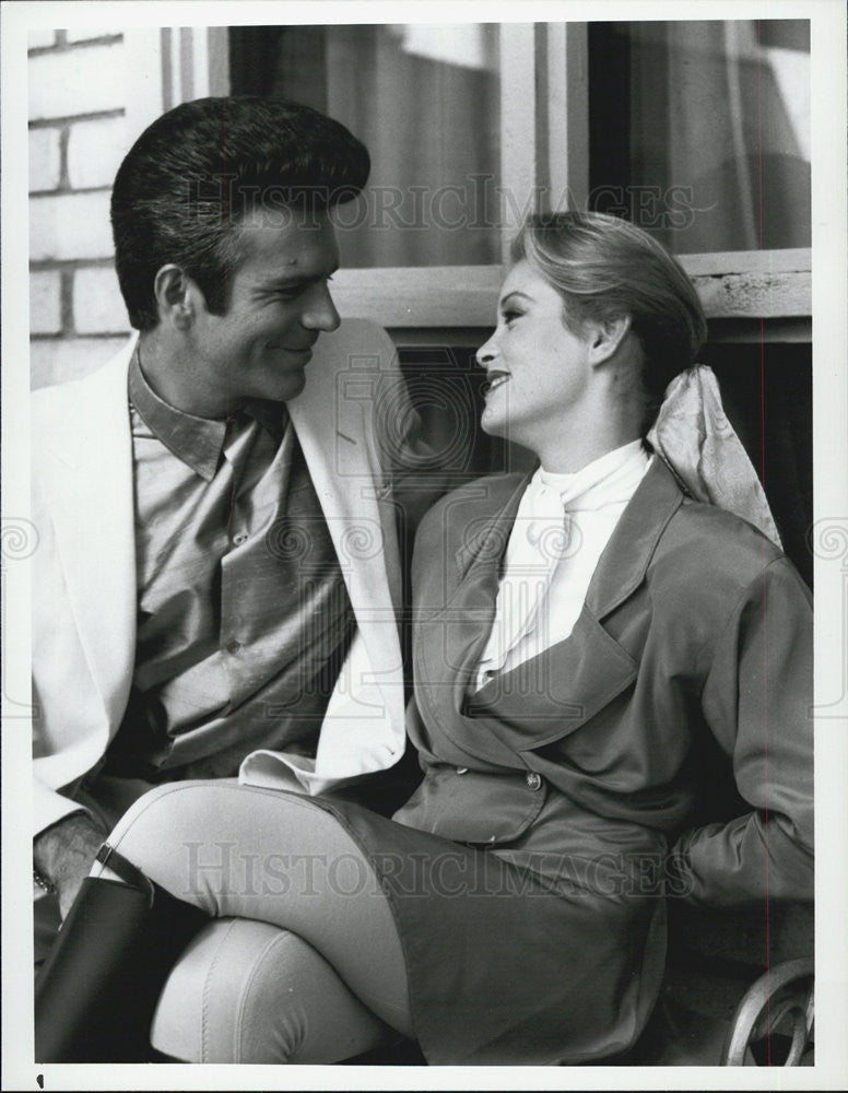 1987 Press Photo Anthony Denison Pam Gidley Crime Story NBC Television - Historic Images