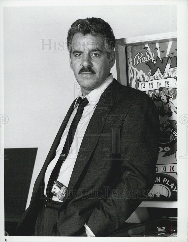 1987 Press Photo Dennis Farina Crime Story NBC Television - Historic Images