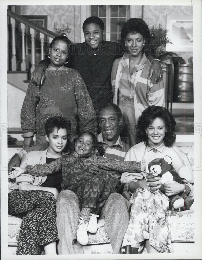 1985 Press Photo &quot;The Cosby Show&quot; Lisa Bonet,Bill Cosby,Keisha Knight Pulliam - Historic Images