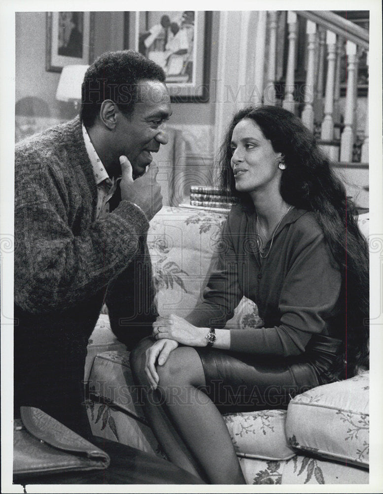 1986 Press Photo Bill Cosby Sonja Braga The Cosby Show NBC Television - Historic Images