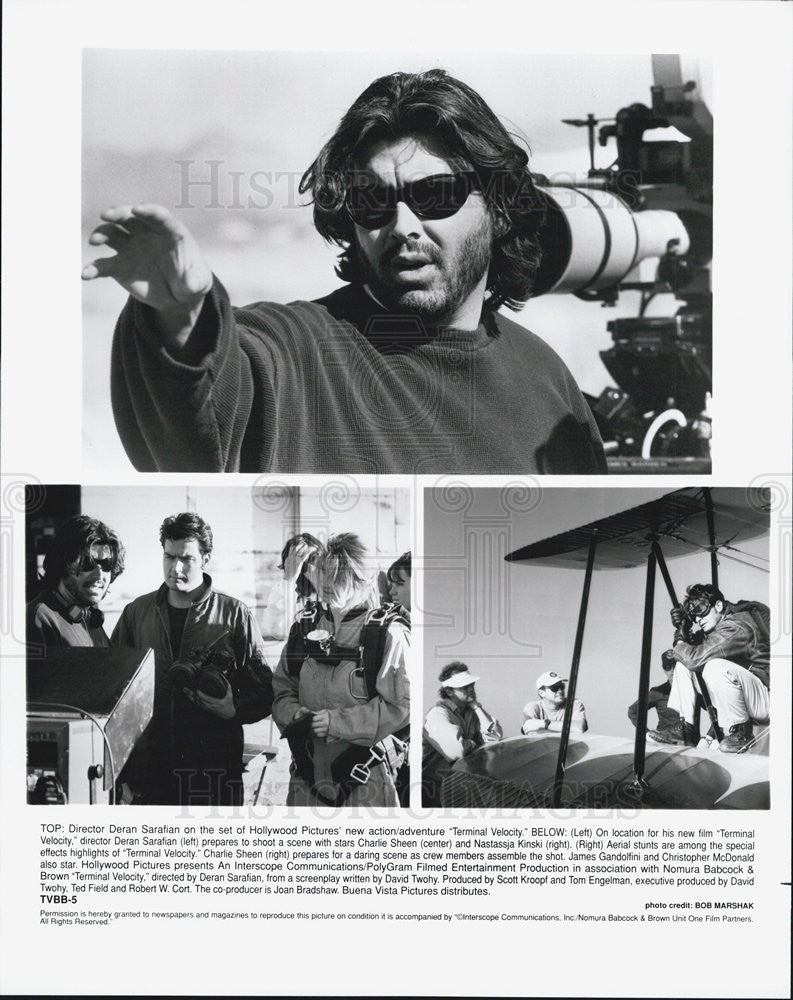 1994 Press Photo Director Deran Sarafian on &quot;Terminal Velocity&quot; - Historic Images