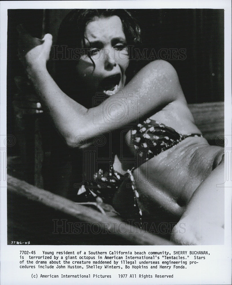 1977 Press Photo Sherry Buchanan in &quot;Tentacles&quot; - Historic Images